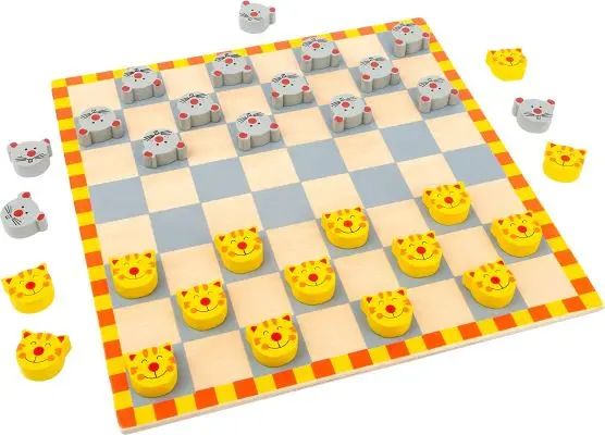 Jeu de dames pour enfant Chat et souris