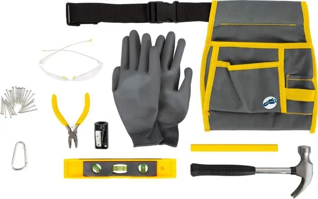 Sac à outils Pro avec outils, ceinture à outils pour enfant