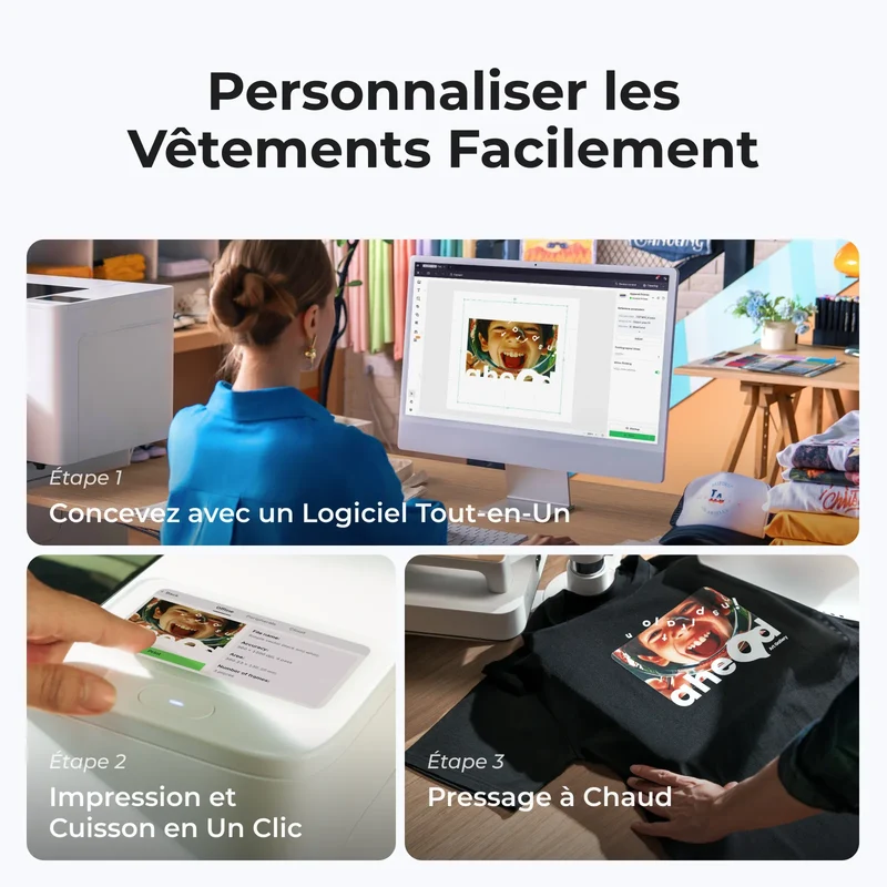 xTool Apparel Printer Plus- Imprimante Textile DTF en un clic