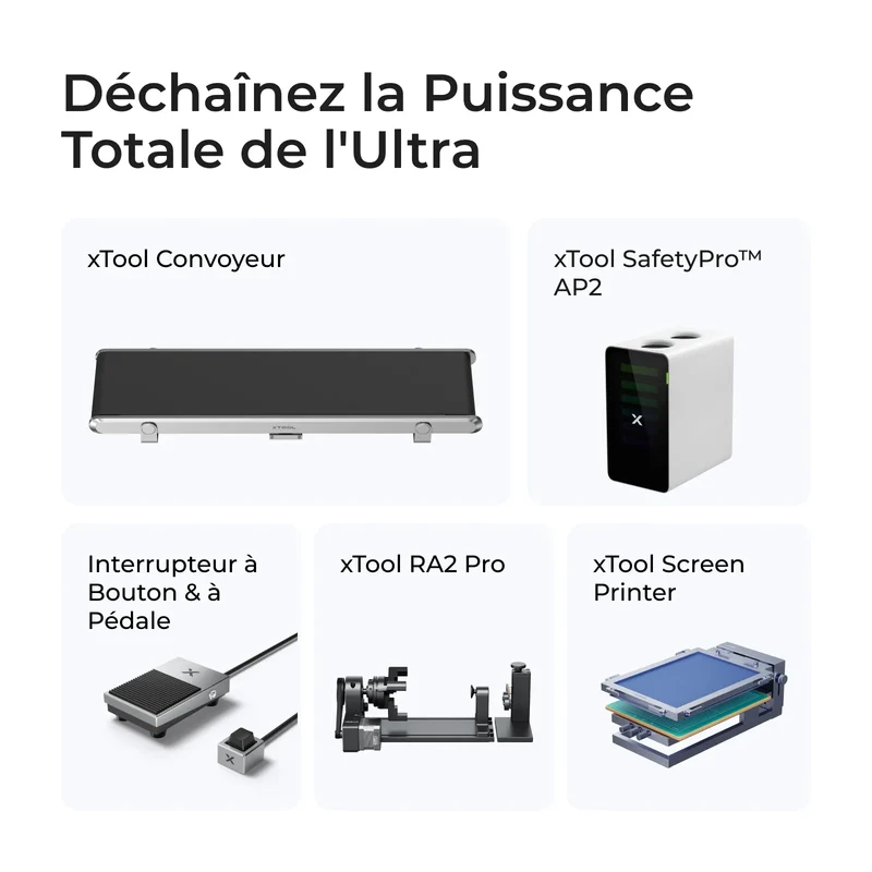 xTool F1 Ultra - Graveur Laser Double Fibre et Diode 20W