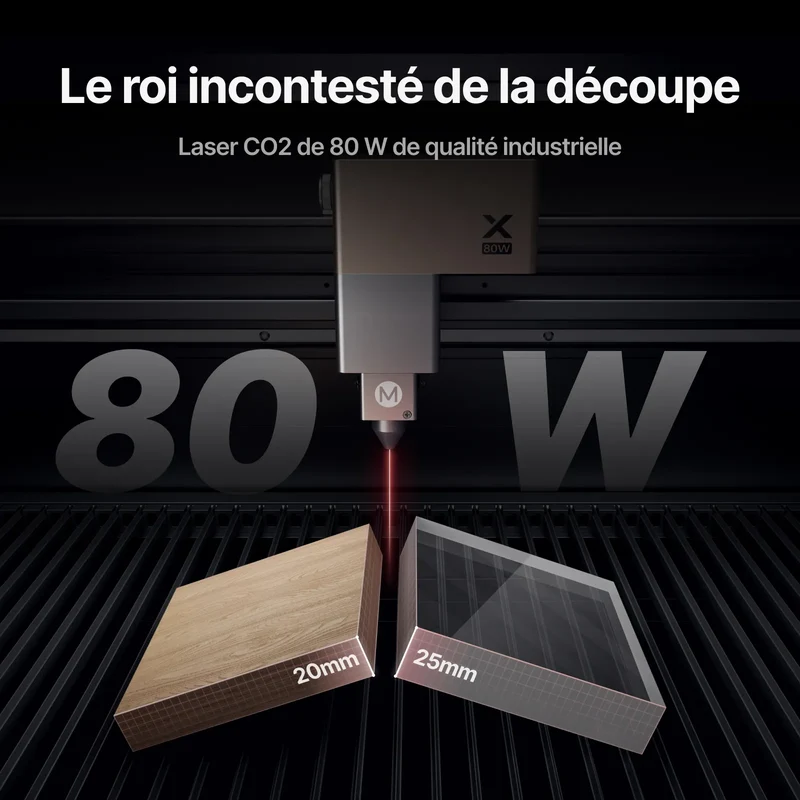 xTool P3 – Découpeur laser CO2 80 W avec Automatisation Intelligente
