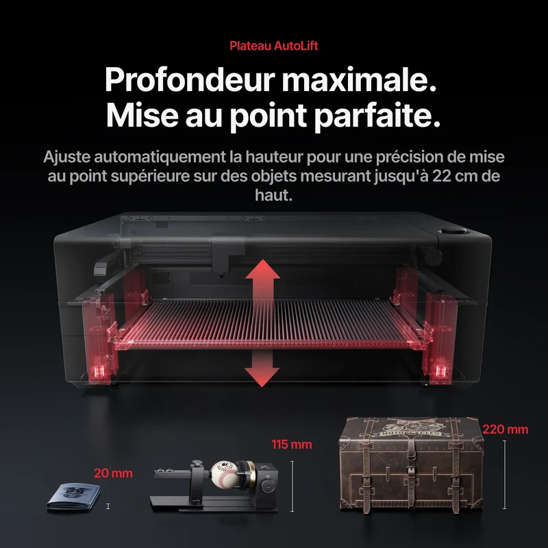 xTool P3 – Découpeur laser CO2 80 W avec Automatisation Intelligente
