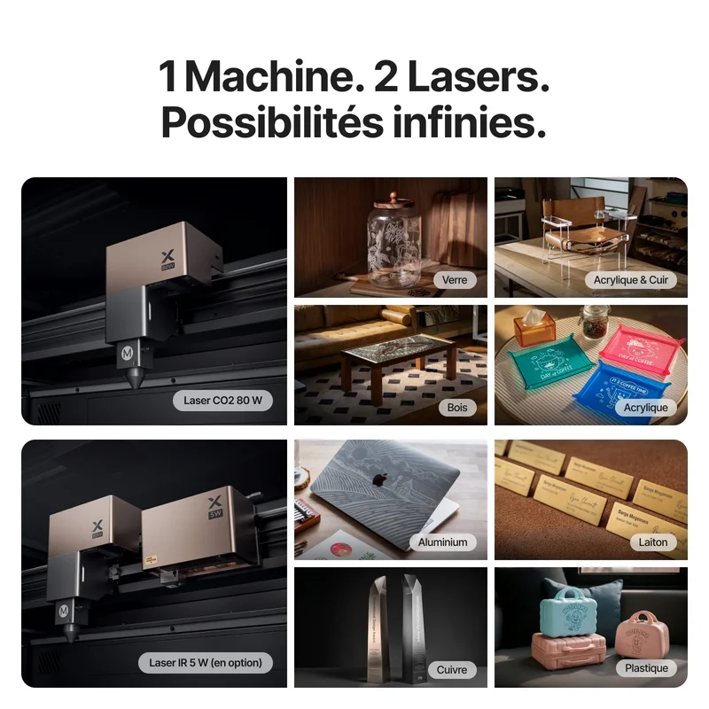 xTool P3 – Découpeur laser CO2 80 W avec Automatisation Intelligente
