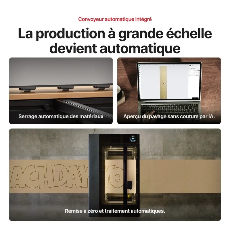 xTool P3 – Découpeur laser CO2 80 W avec Automatisation Intelligente