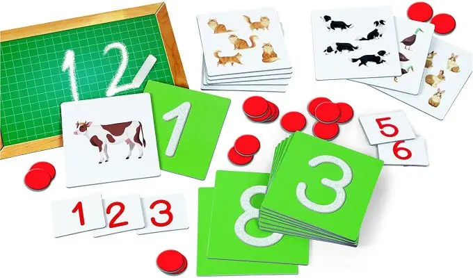jeu Montessori chiffres tactiles