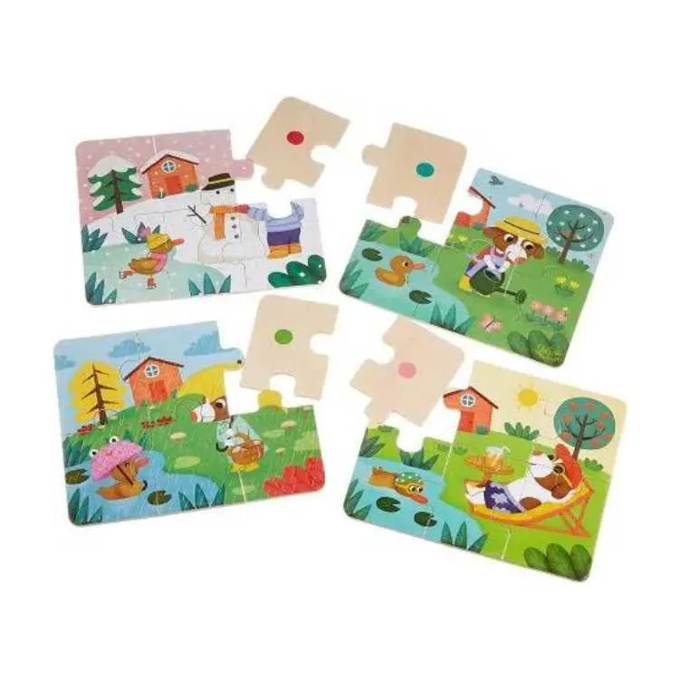 puzzle en bois pour enfant les 4 saisons