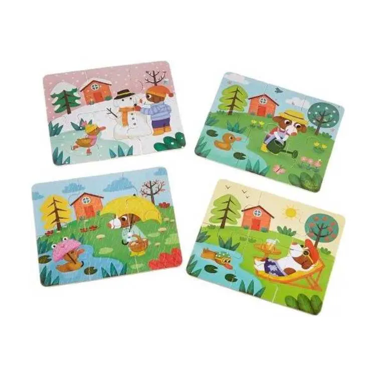 puzzle en bois pour enfant les 4 saisons