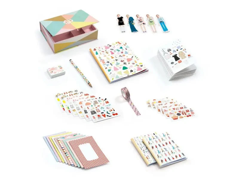 Grand coffret de papeterie Djeco Tinou de Lovely