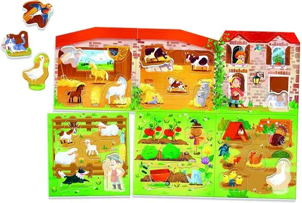 Puzzle de la ferme, jeu animaux de la ferme
