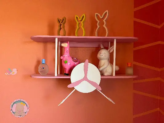 Etagère avion fille, étagère avion enfant made in France