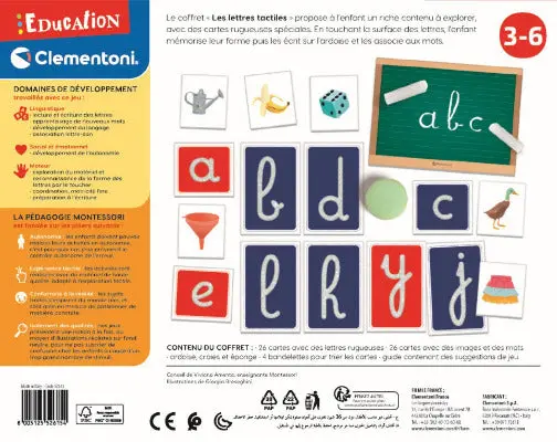 jeu Montessori alphabet lettres tactiles