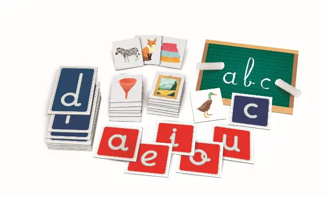 jeu Montessori alphabet lettres tactiles