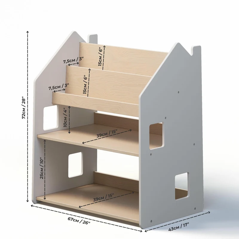 Étagère Montessori 2 en 1