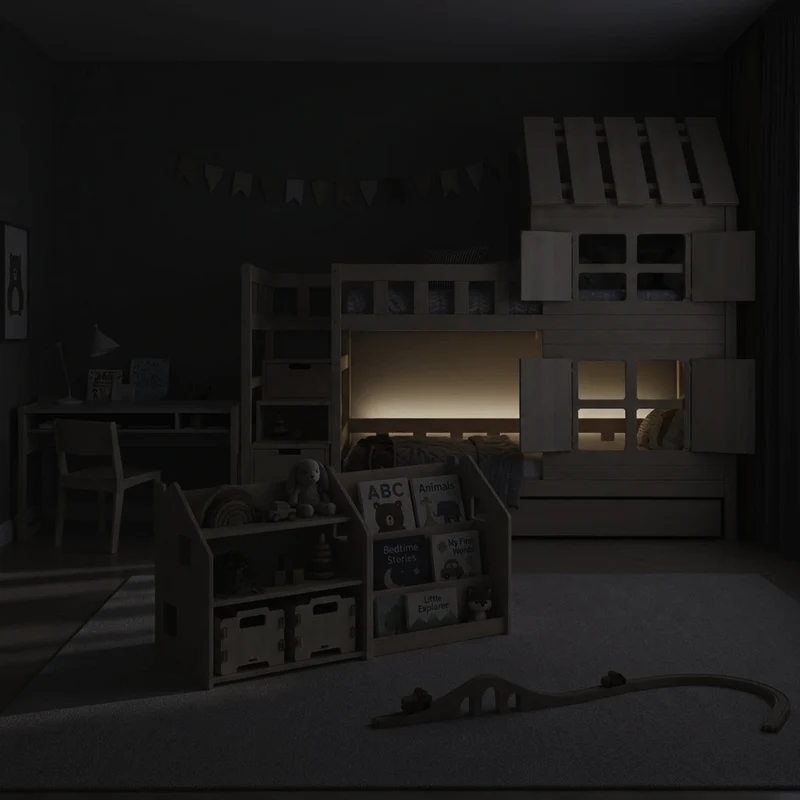 Lit superposé DREAM-HOUSE avec composition au choix, Ensemble BusyKids