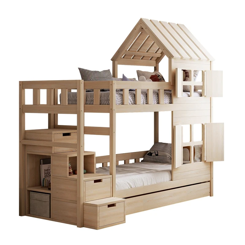 Lit superposé DREAM-HOUSE avec composition au choix, Ensemble BusyKids