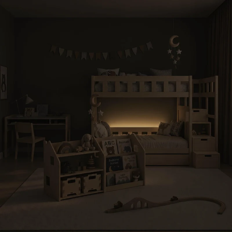 Lit superposé TOTO-TWIN MAX avec composition au choix, Ensemble BusyKids