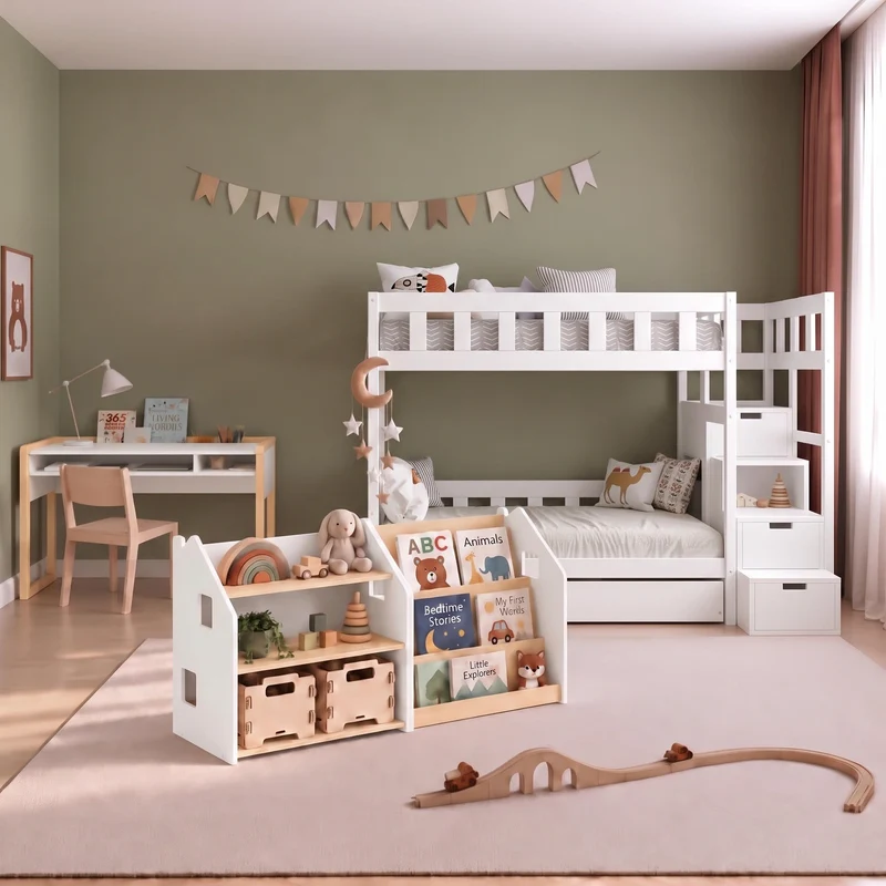 Lit superposé TOTO-TWIN MAX avec composition au choix, Ensemble BusyKids
