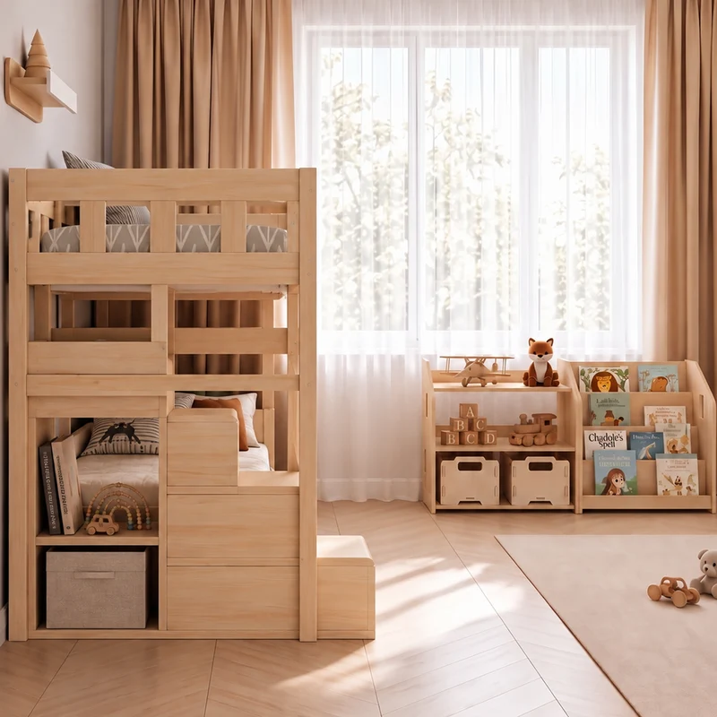 Lit superposé TOTO-TWIN MAX avec composition au choix, Ensemble BusyKids