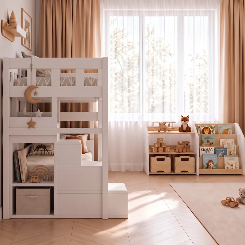 Lit superposé TOTO-TWIN MAX avec composition au choix, Ensemble BusyKids