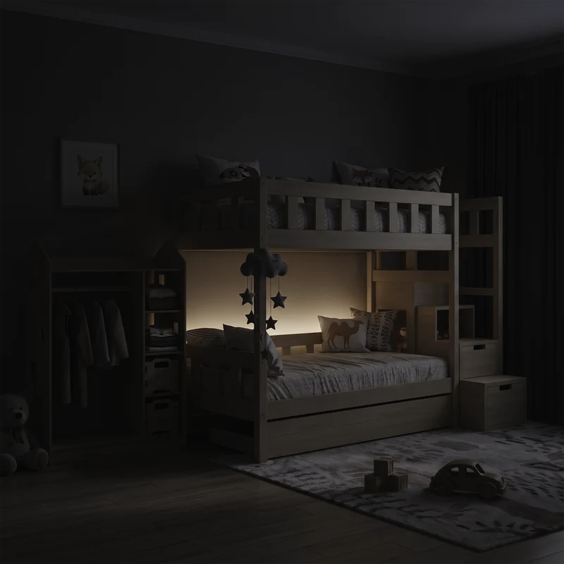 Lit superposé TOTO-TWIN MAX avec composition au choix, Ensemble BusyKids