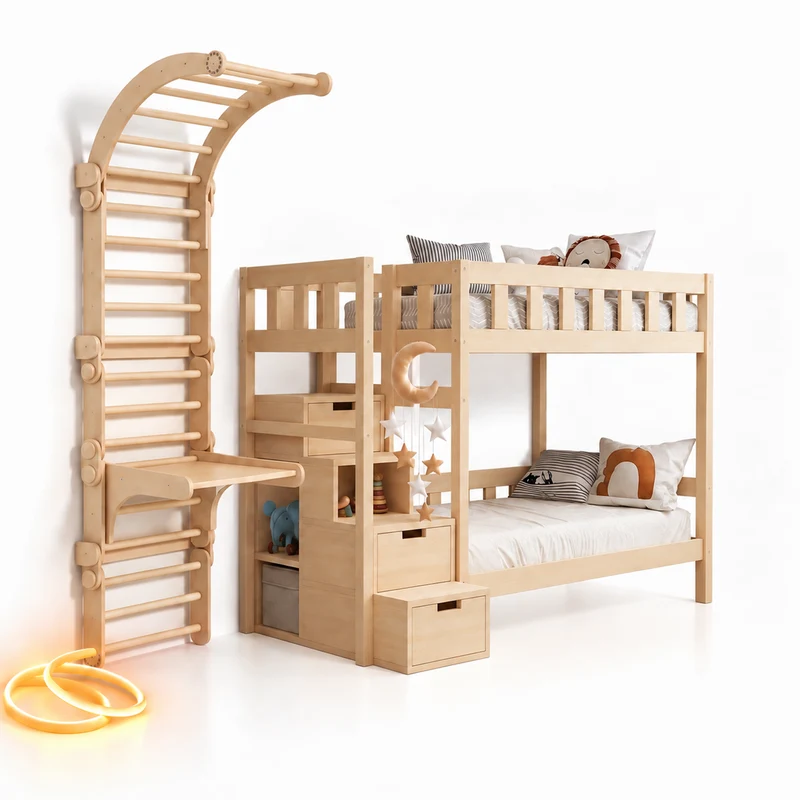 Lit superposé TOTO-TWIN MAX avec composition au choix, Ensemble BusyKids