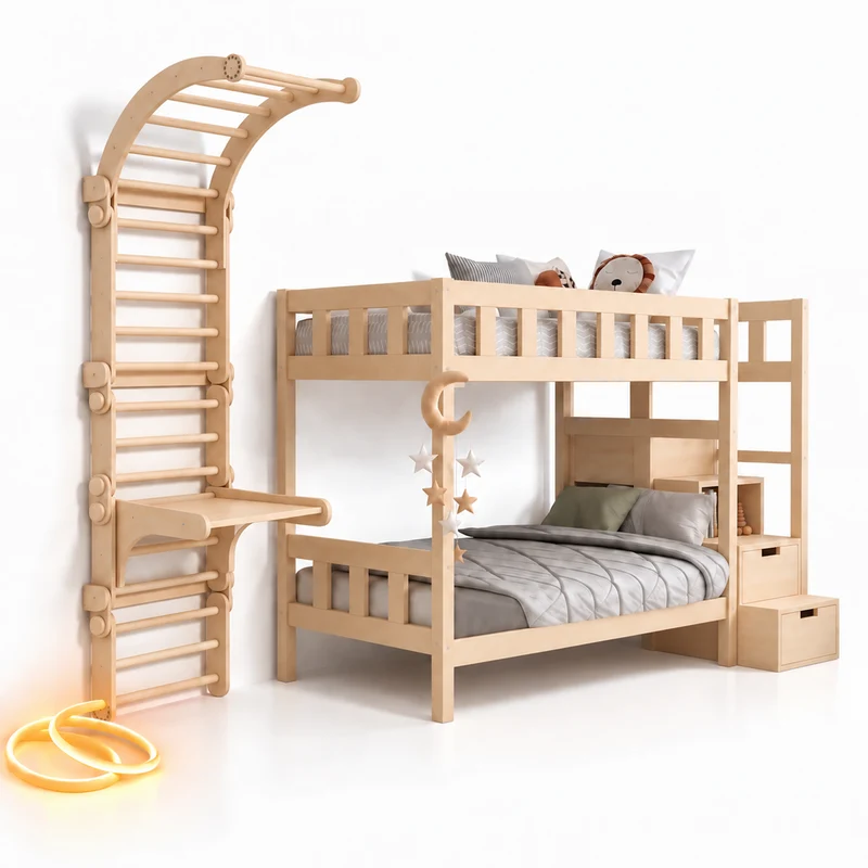 Lit superposé TOTO-TWIN MAX avec composition au choix, Ensemble BusyKids