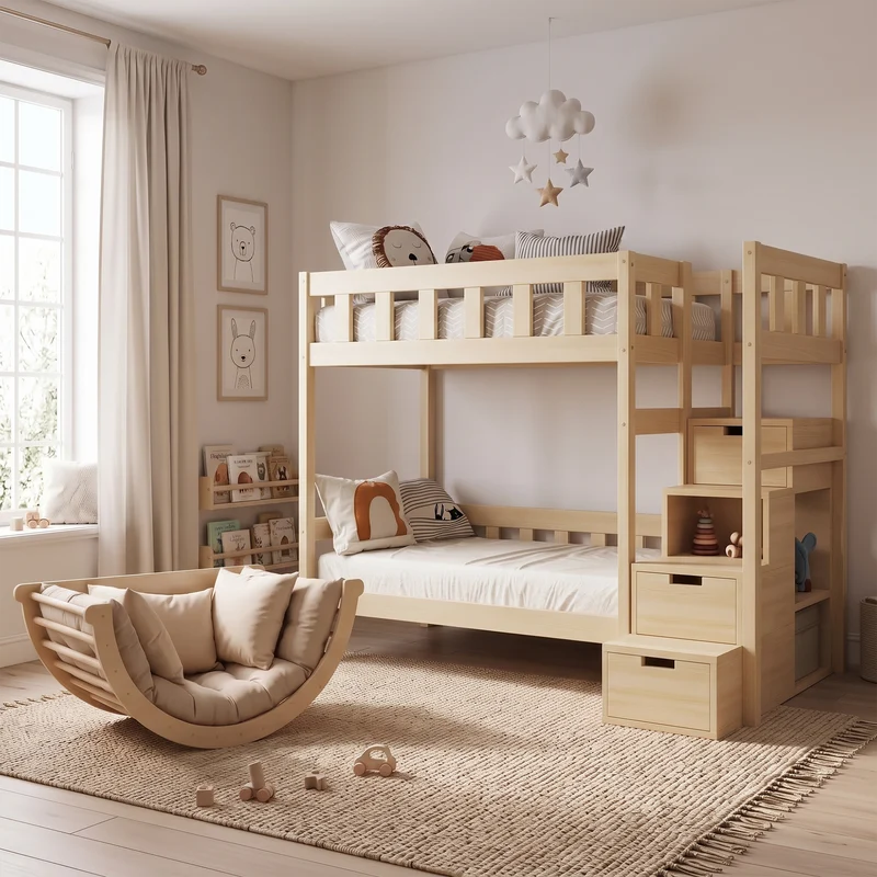 Lit superposé TOTO-TWIN MAX avec composition au choix, Ensemble BusyKids