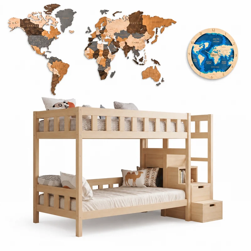 Lit superposé TOTO-TWIN MAX avec composition au choix, Ensemble BusyKids