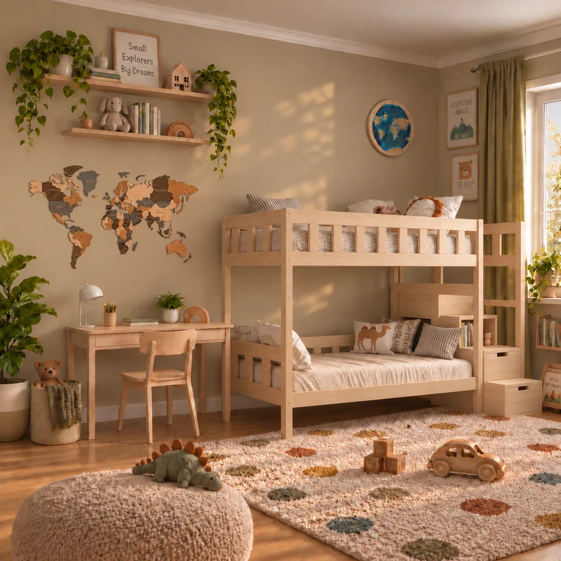 Lit superposé TOTO-TWIN MAX avec composition au choix, Ensemble BusyKids