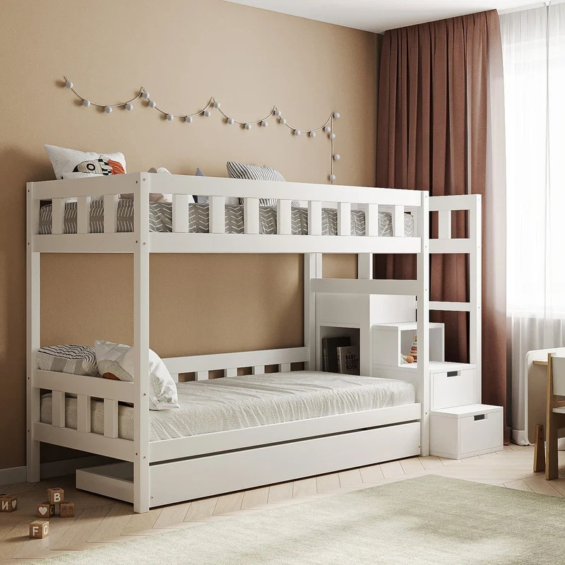 Lit superposé TOTO-TWIN MAX avec composition au choix, Ensemble BusyKids