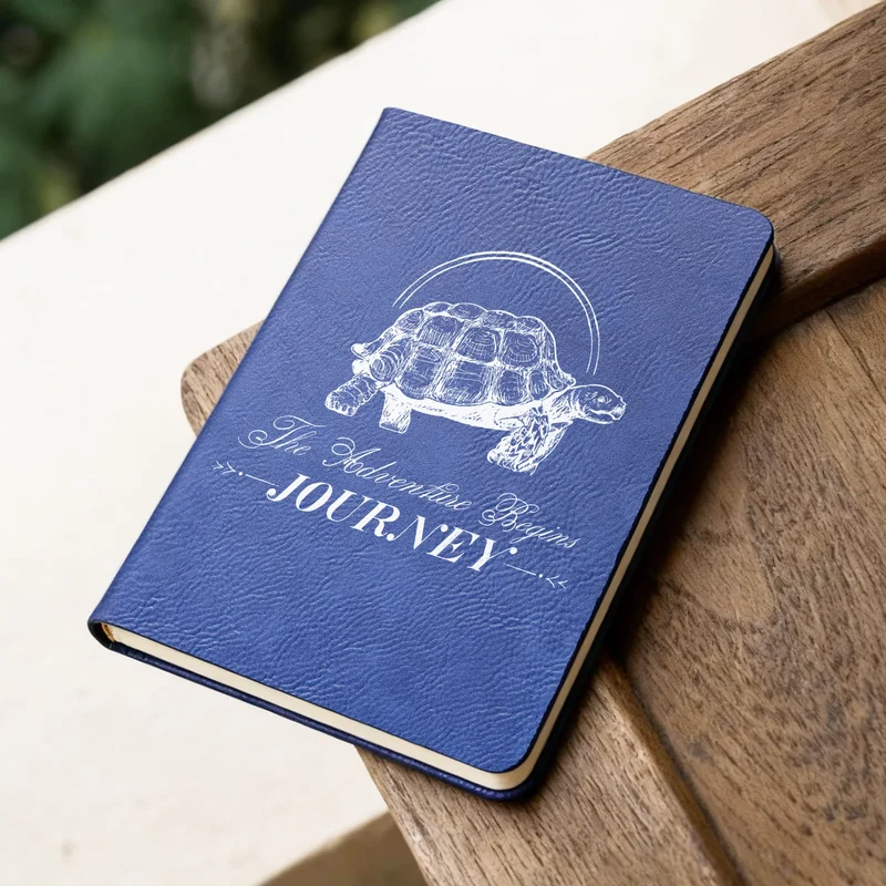 Carnet A5 en similicuir PU gravable au laser (100 pages)