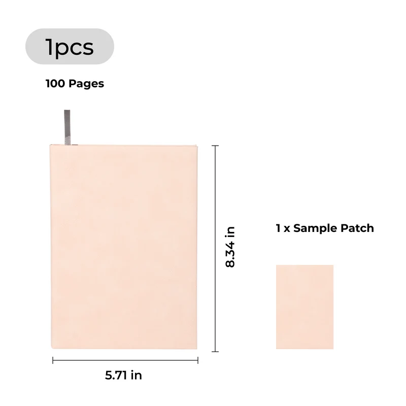 Carnet A5 en similicuir PU gravable au laser (100 pages)