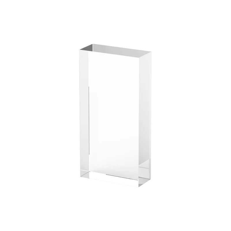 Cristal K9 Rectangulaire Mince aux Bords Arrondis (1 pc)