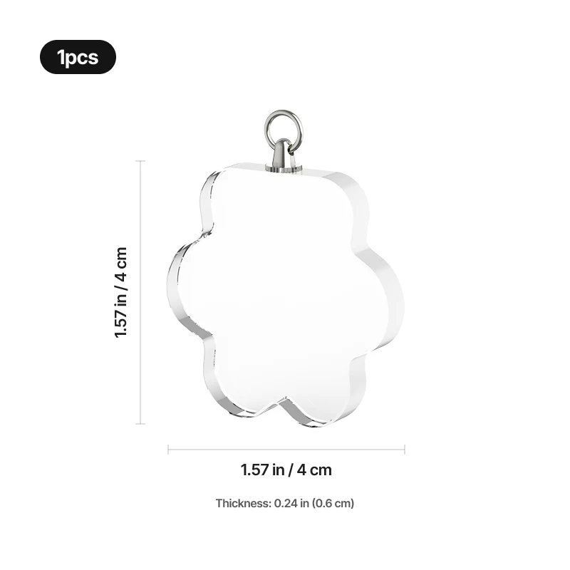 Collier Pendentif Empreinte de Patte en Cristal K5 (2 pcs)