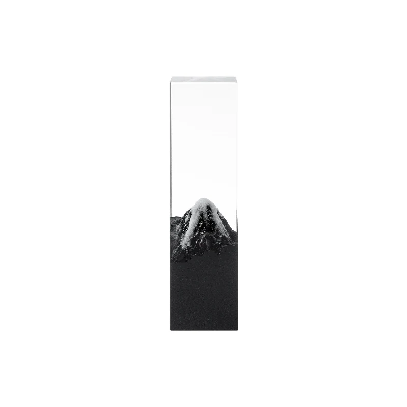 Trophée en Cristal et Marbre Mont enne Enneigée Noir et Blanc (1 pc)