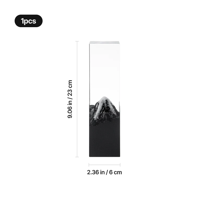 Trophée en Cristal et Marbre Mont enne Enneigée Noir et Blanc (1 pc)