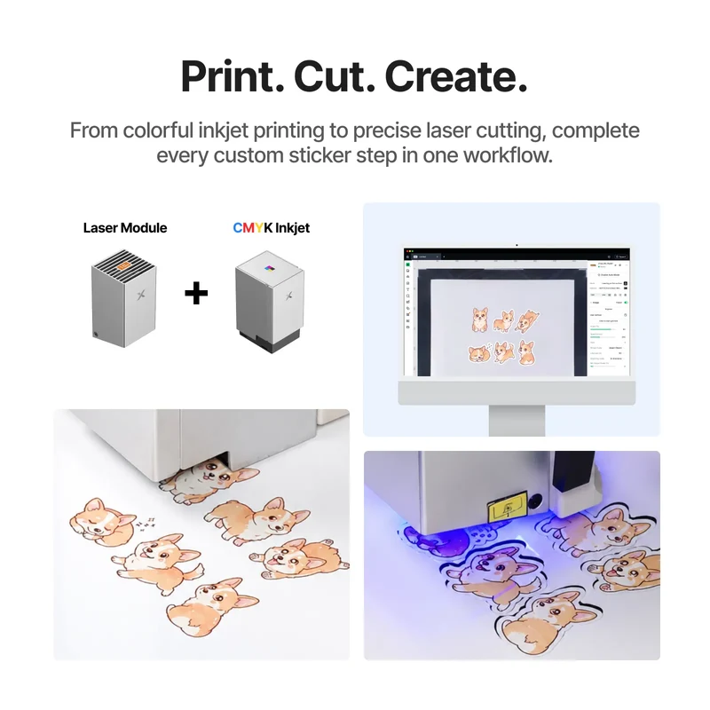 Papier autocollant translucide effet vélin jet d’encre (25 pcs) Sélection xTool
