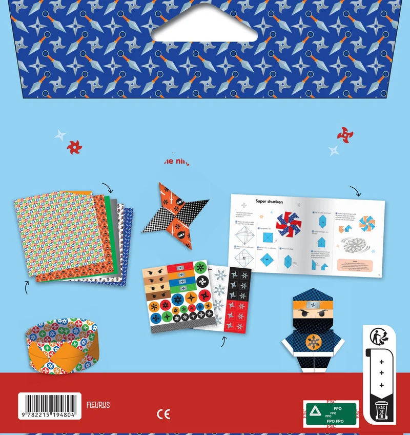 Atelier Origami – Ninjas | 30 Feuilles, Modèles Manga & Stickers