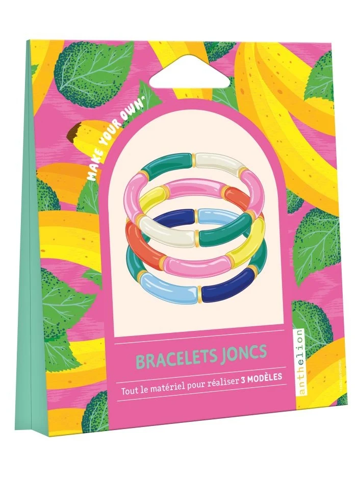 Bracelets Joncs – Kit Créatif pour Réaliser 3 Bracelets Colorés en Perles