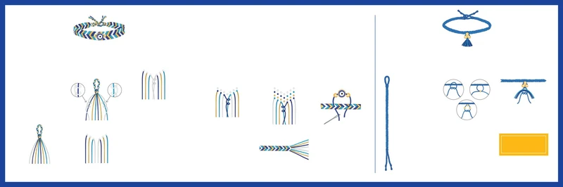 Bracelets Brésiliens – Kit Créatif pour Réaliser 4 Bracelets Tressés & Noués