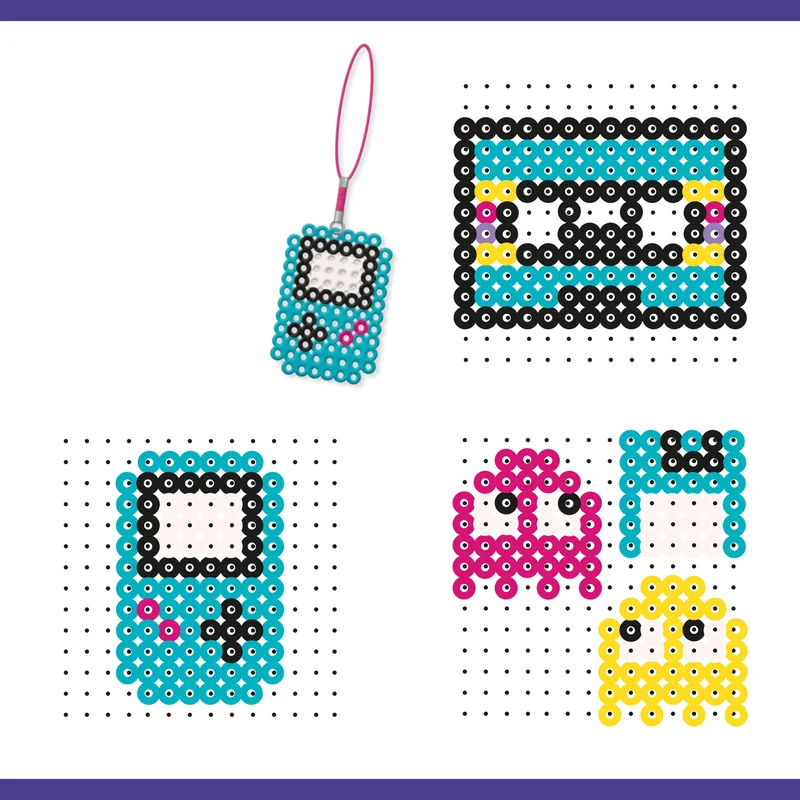Perles à Repasser – Rétro 90's | Kit 750 Perles pour Créer 8 Accessoires