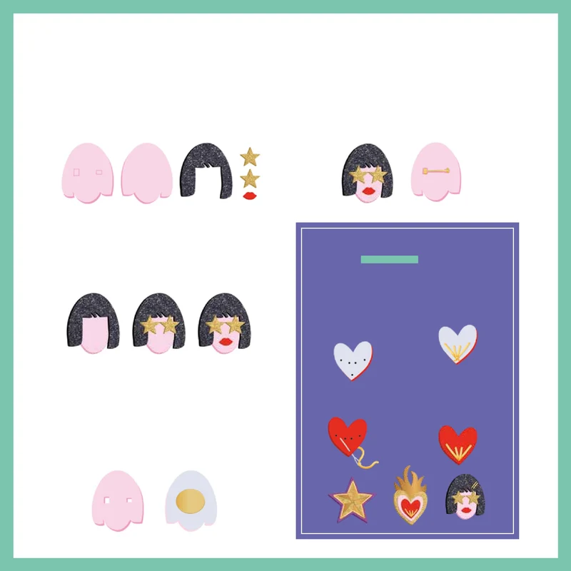 Broches Pailletées – Kit Créatif Broderie | 5 Broches Mademoiselle Lupin