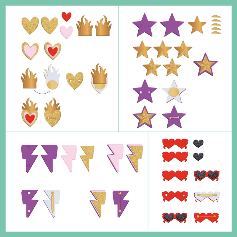Broches Pailletées – Kit Créatif Broderie | 5 Broches Mademoiselle Lupin