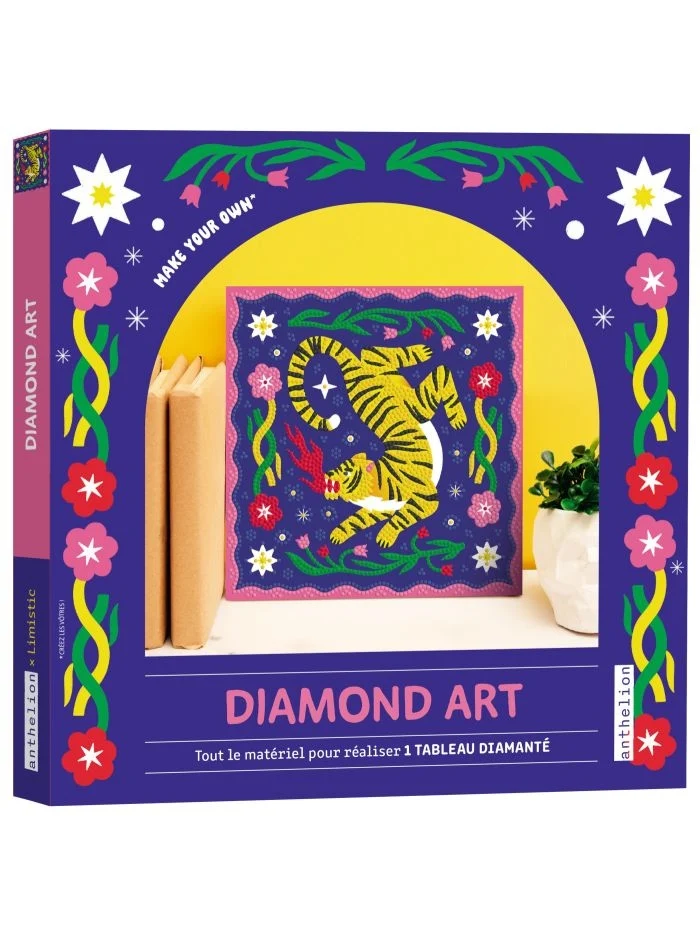 Diamond Art Limistic – Kit Tableau Diamanté | 3000 Mini Strass & 6 Couleurs