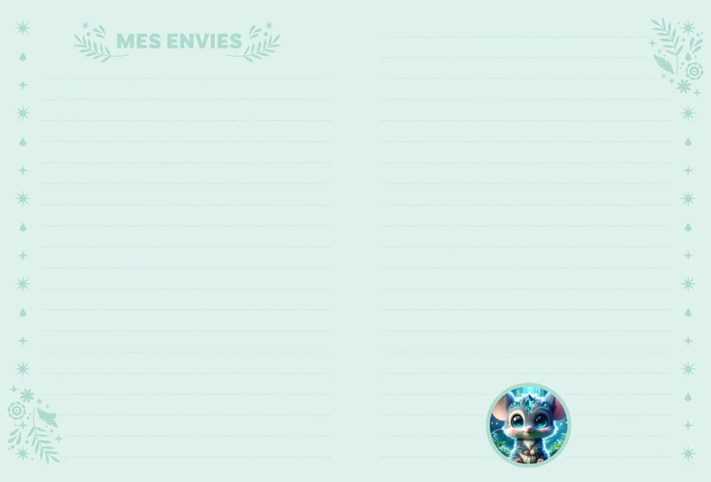 Coffret Carnet Secret Fantasy Dreams – Forêt Magique | Cadenas Cœur + Stylo BIC Collector