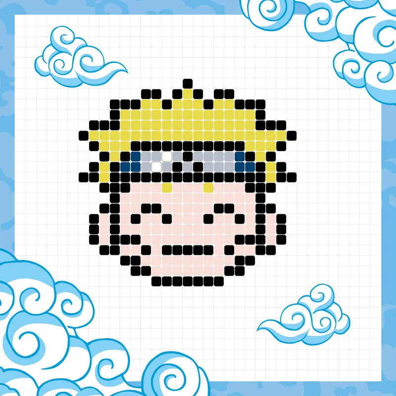 Perles à Eau Pixels Naruto – Kit Créatif + de 1000 Perles | 5 Modèles