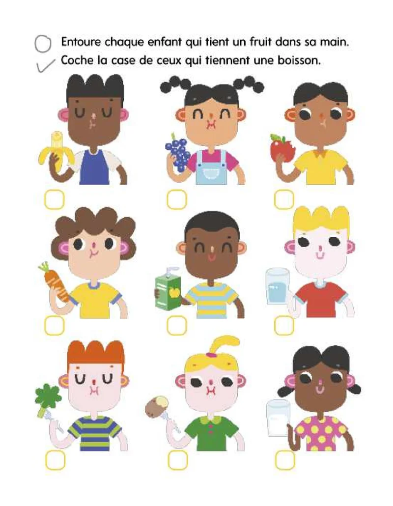 Mes Premières Activités – J’Observe, Je Compte, J’Entoure | Cahier Maternelle