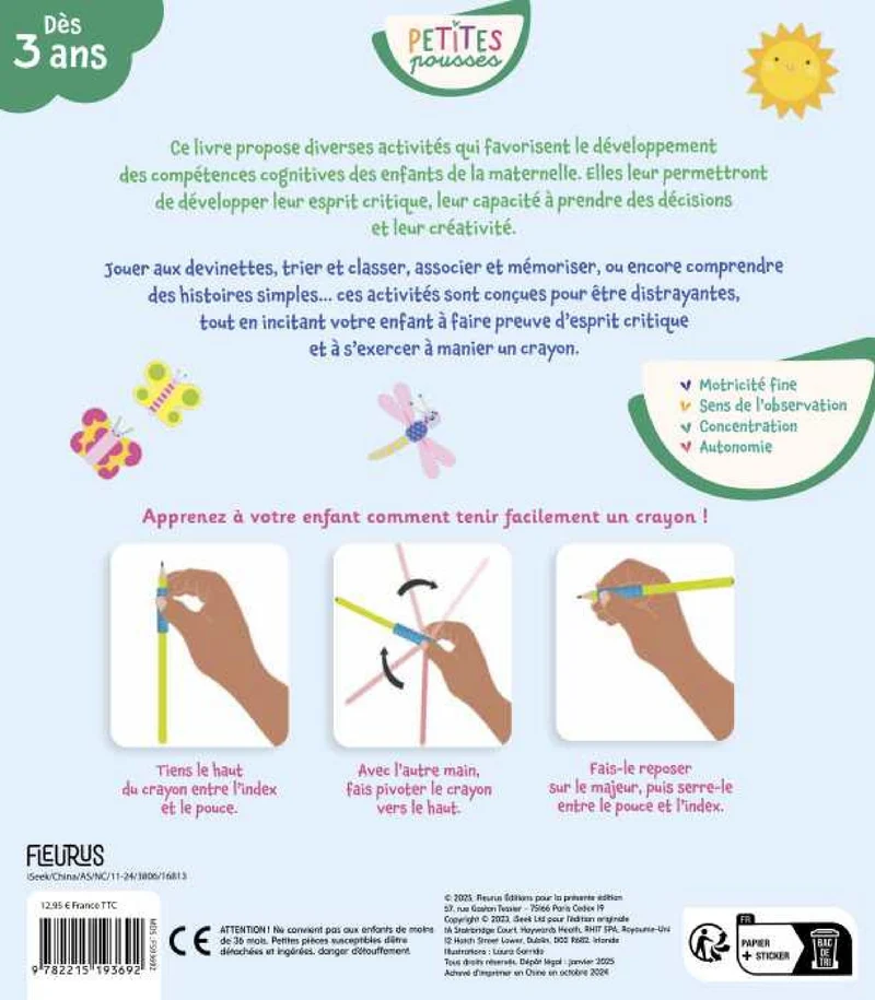 Mes Premières Activités – J’Observe, Je Compte, J’Entoure | Cahier Maternelle