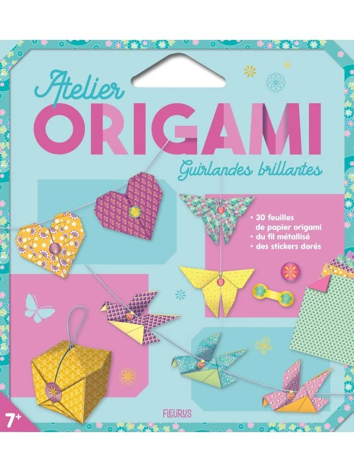Atelier Origami – Guirlandes Brillantes | 30 Feuilles, Stickers & Modèles