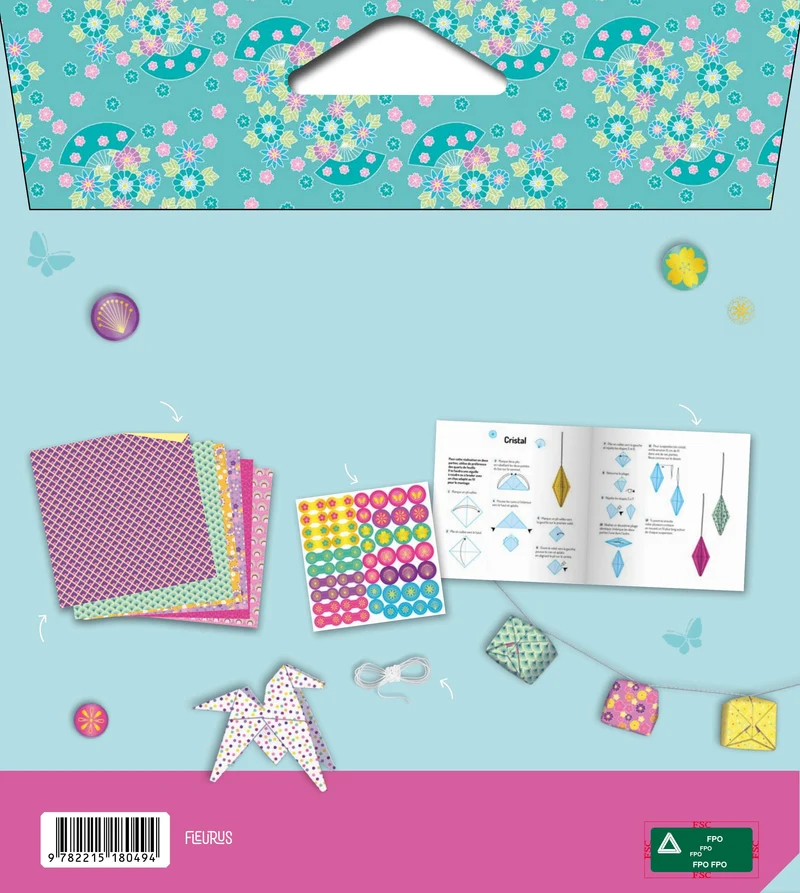 Atelier Origami – Guirlandes Brillantes | 30 Feuilles, Stickers & Modèles